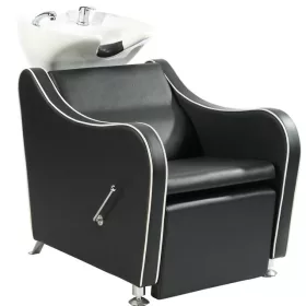   CODA'S Beauty Fejmosó Emelhető Lábbal E132987 Fehér porcelán-Fekete-Fekete szék