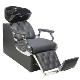   CODA'S Beauty Barber Fejmosó E13056 Fekete porcelán-Fekete-Fekete szék